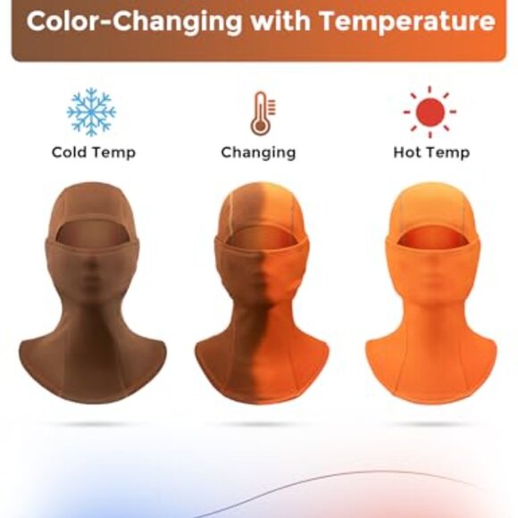 Thermochromic Color-Changing Ski Mask Balaclava Winter Thermal Fleece main image 4